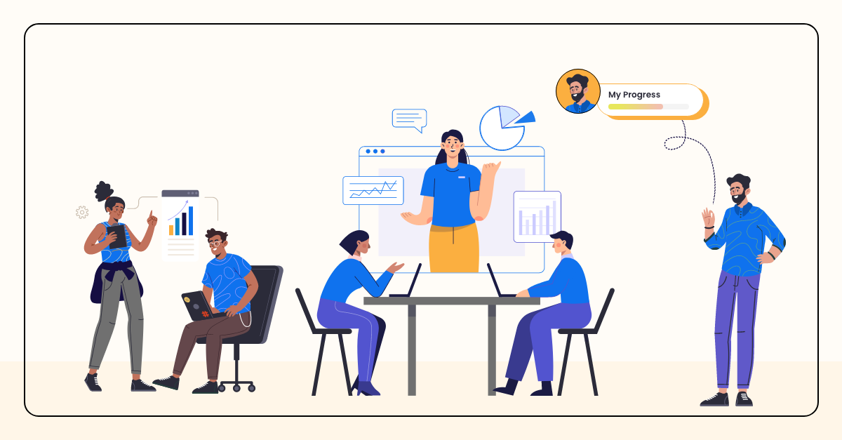 Employees depicting the workplace trends